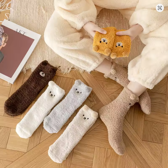 Teddy Bear Peluş Çorap